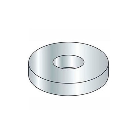 3/16in Flat Washer - SAE - 7/32in I.D. - Steel - Plain - Grade 2 - Pkg Of 100